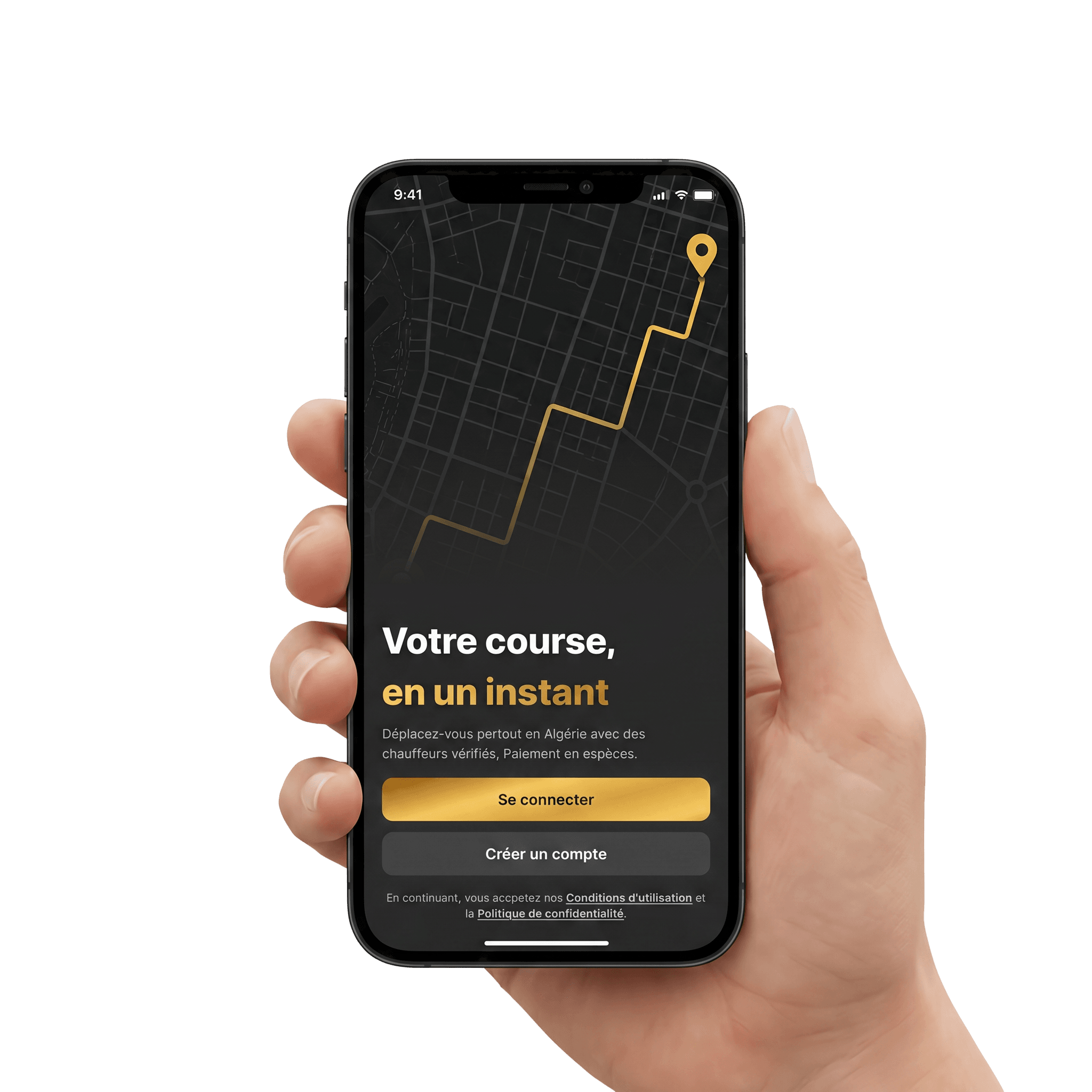 Application chauffeur GOVA sur iPhone